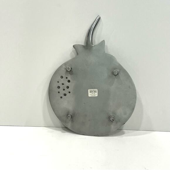 Crate & Barrel Tomato Metal Silver Trivet 8.5 x 11.5 - Picture 3 of 6